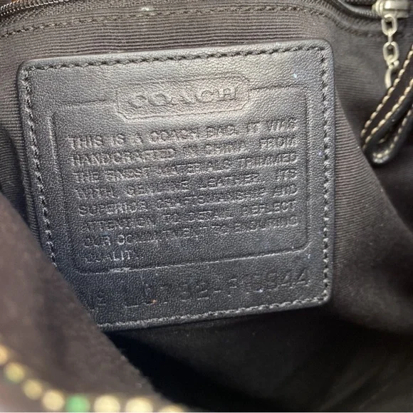 Coach Black and Gray Patterned Shoulder Bag - Picture 7 of 11